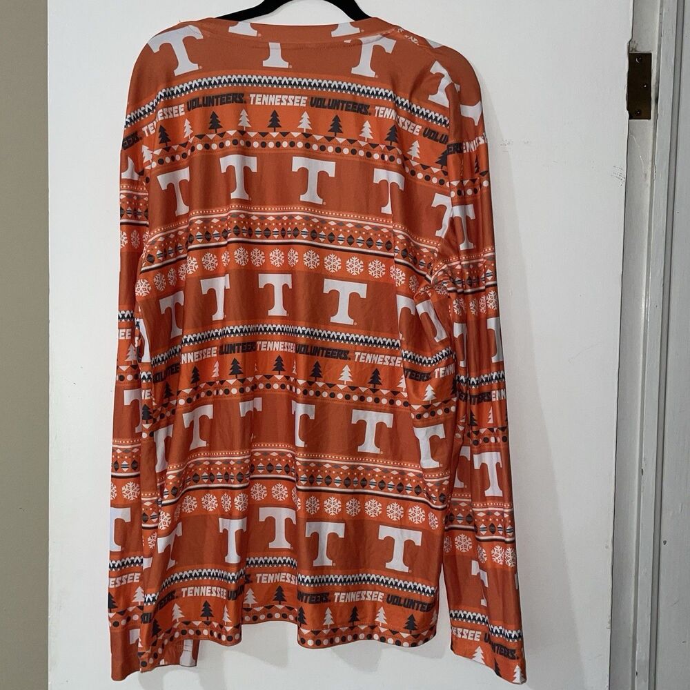 Tennessee Volunteers Tacky‎ Ugly Sweater Holiday Men's Pajama Top Sz XL - Picture 2 of 6